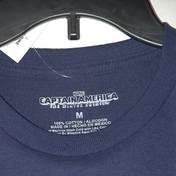 Marvel CAPTAIN AMERICA The Winter Soldier Mad Engine Shirt Blue Size M - Picture 4 of 6